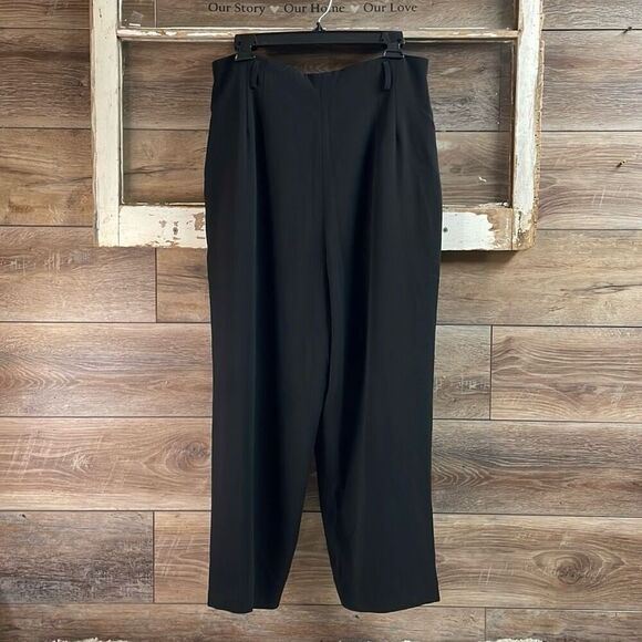 CHAUS Women’s Black Lined Dress Pants Button Zip Belt Loops Size 16 - Picture 3 of 7